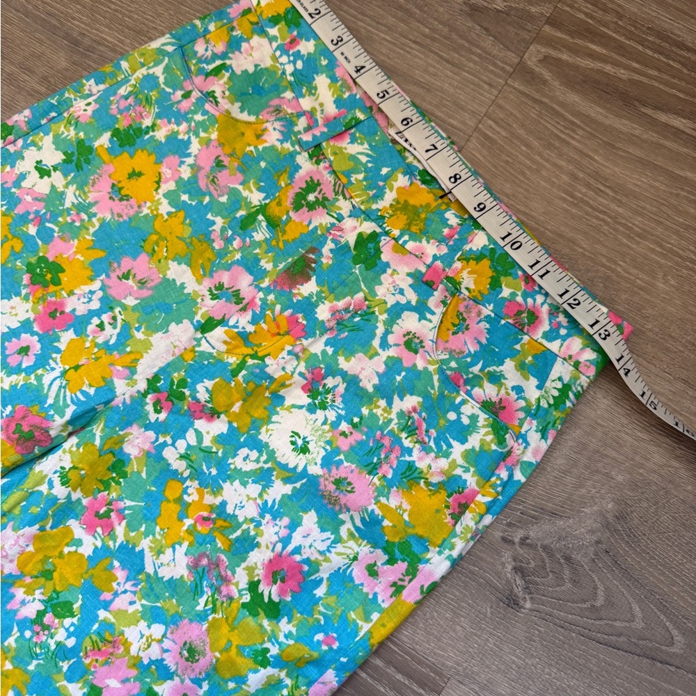 Zara Multicolor Floral Cropped Pants-Size 2-NWT - Picture 9 of 15